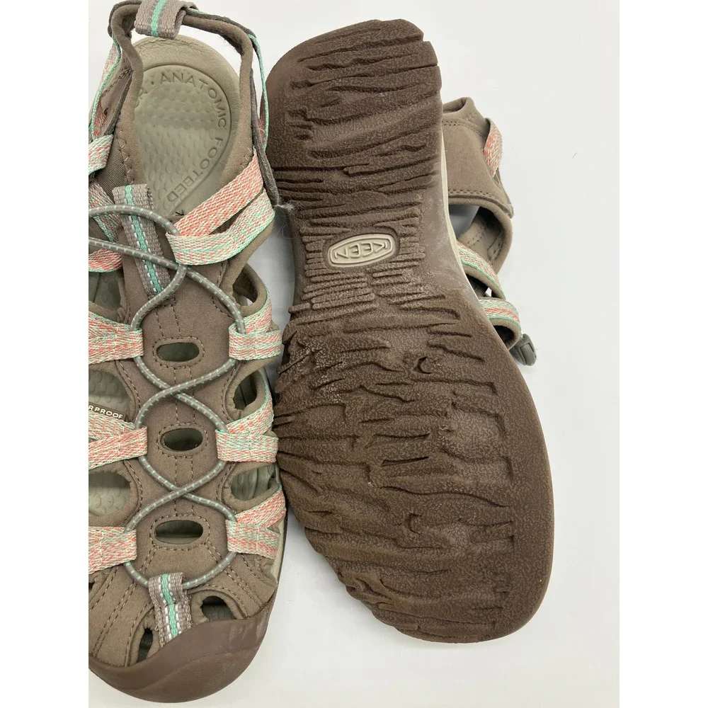 Keen Whisper Tan Pink Waterproof Hiking Sandals Womens Size 11 Sport Water Shoes